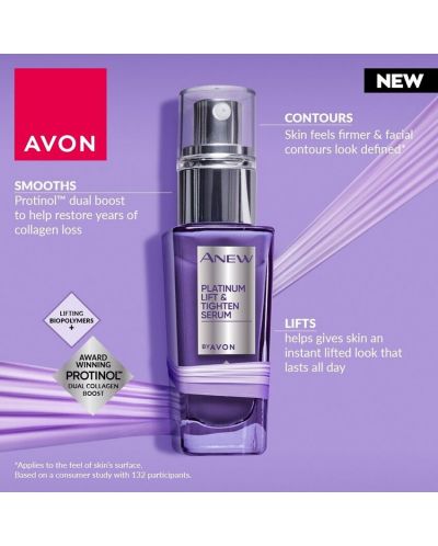 Avon Anew Серум със стягащ и повдигащ ефект Platinum, с Protinol, 30 ml - 5